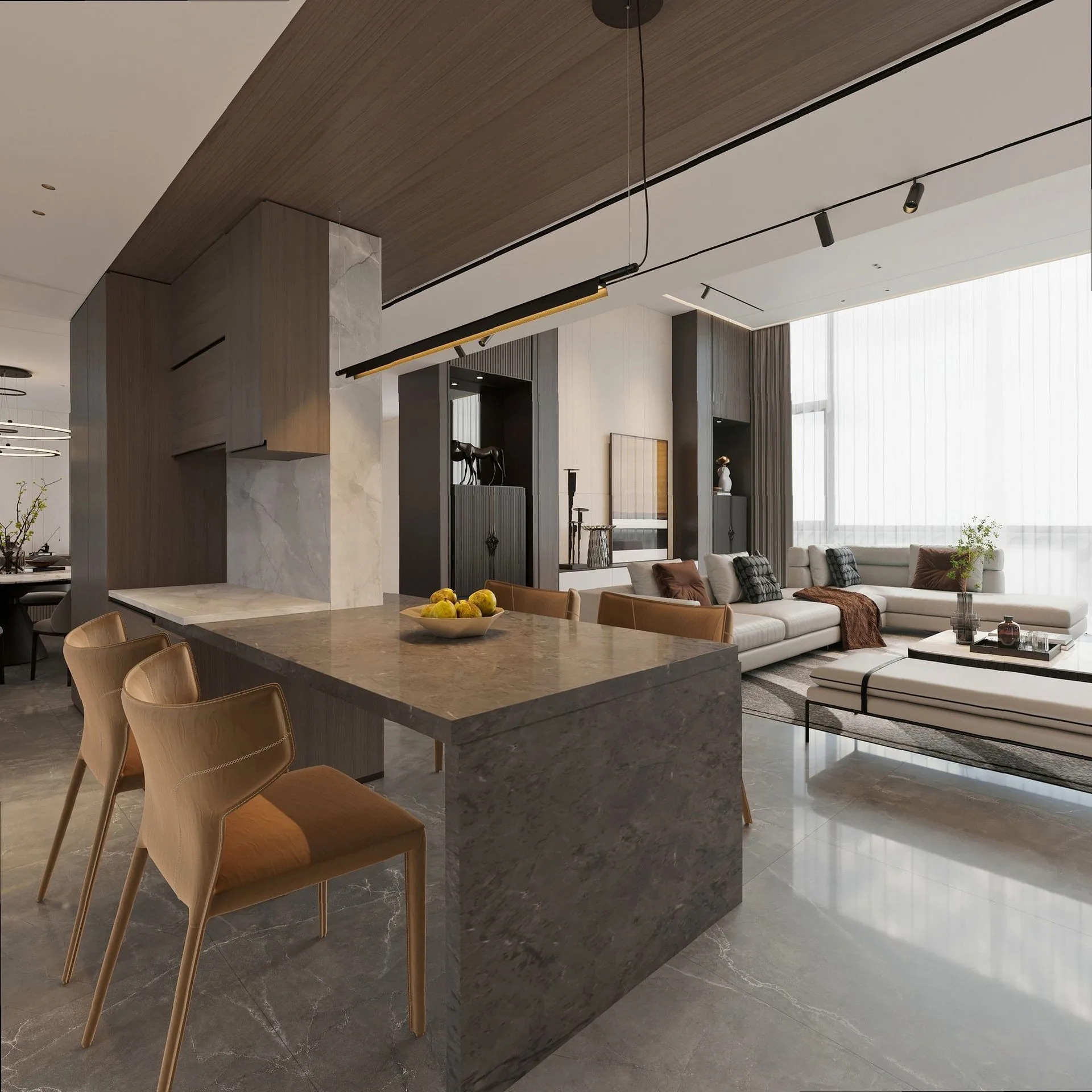 img-01 - 北京西岸 全屋定制·高定整装.></p><p>漆用宣伟水性漆(Sherwin-Williams),不是挂个名。它气味淡、成膜韧,北京冬天开地暖,柜子不“冒汗”,不返白。柜体、木门、墙板全进同一喷房,同一批次喷漆——图里这灰调统一得这么老实,不是调色准,是根本没给色差留缝。</p><p><img loading=