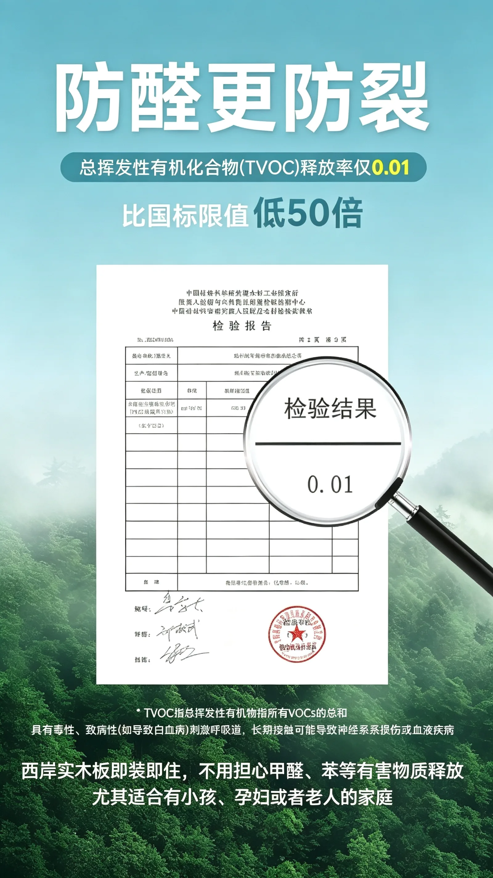 TVOC释放率0.01检验报告